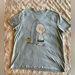 Goodfellow & Co. PEANUTS T-Shirt Charlie Brown & Woodstock Surfing Preowned XL
